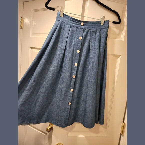 Denim Skirt A Line Skirt THETOÉ Olympia Denim Skirt M Antik Denim